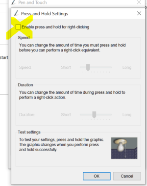 How Do I Disable Press And Hold Circle In Photoshop Using Wacom Tablet Windows 10?
